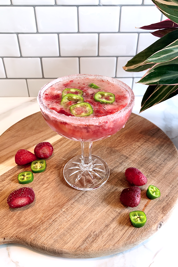 Strawberry Cocktail – Strawberry Champagne Tequila Fizz