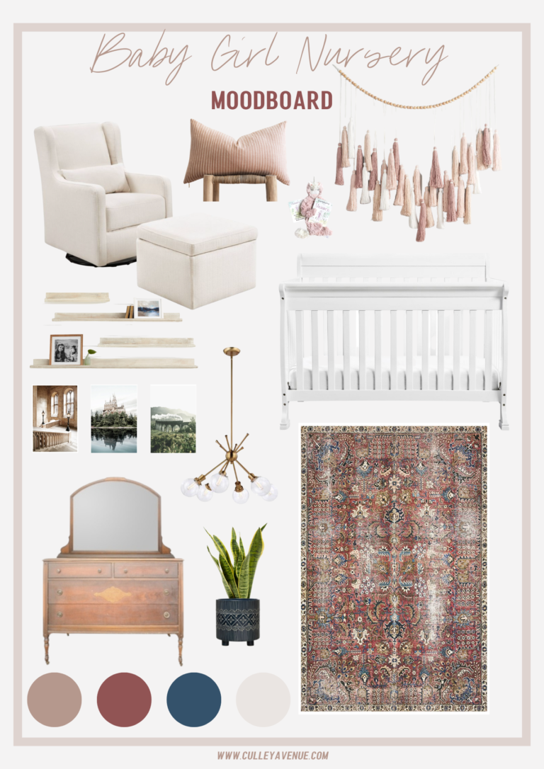 Rowen’s Dreamy Baby Girl Nursery Moodboard